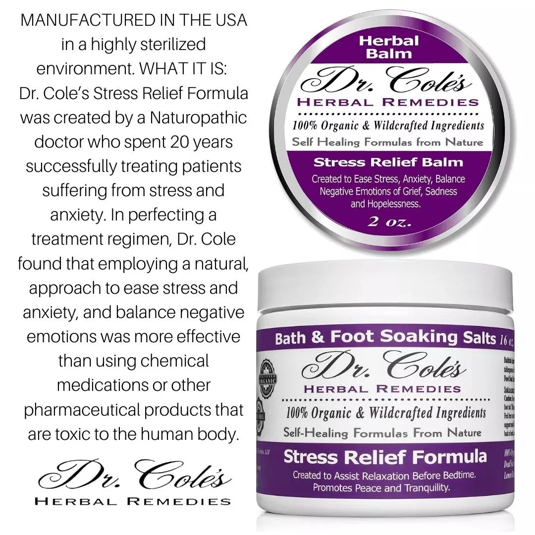 Dr. Cole's Stress Relief Soaking Salts SixPak