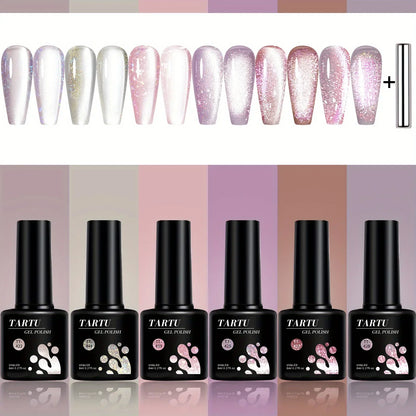 TARTU 6pcs Cat Eye Gel Nail Polish Set-5