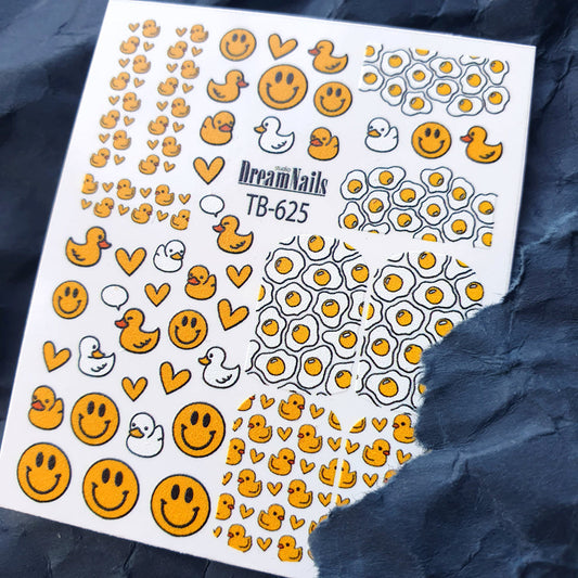 Smiley Face Nail Stickers