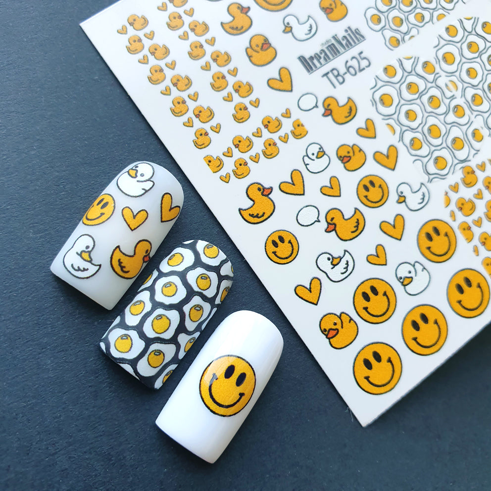 Smiley Face Nail Stickers