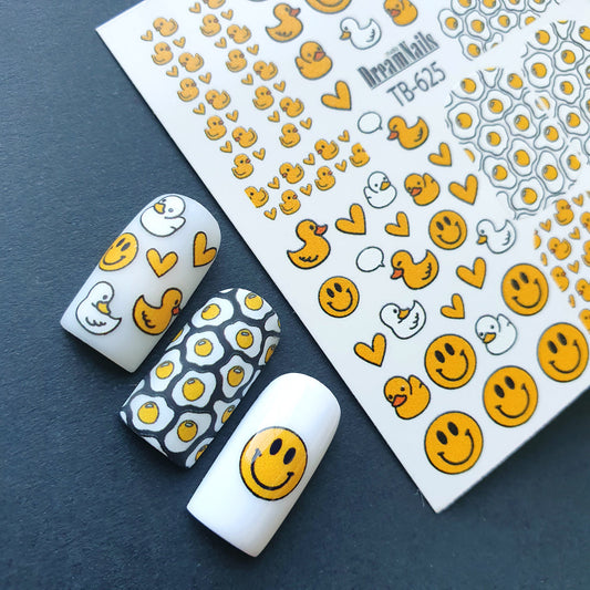 Smiley Face Nail Stickers