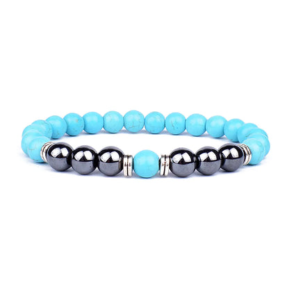 Natural Stone Men's Bracelet: Tiger Eye & Agate