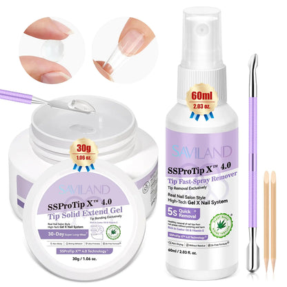 SAVILAND Solid Nail Glue Gel & Remover Kit