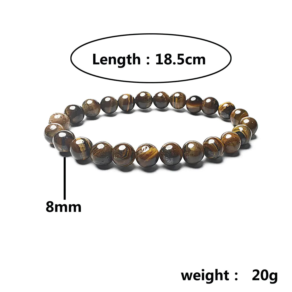Tiger Eye and Lava Stone Couple Bracelet Sets