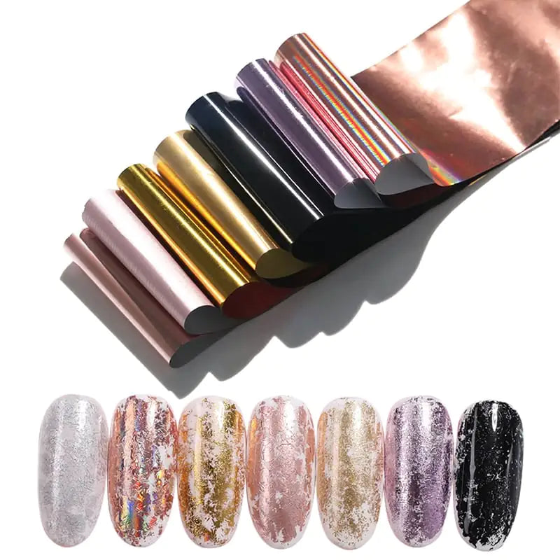 Seven-Colored Starry Nail Stickers Set