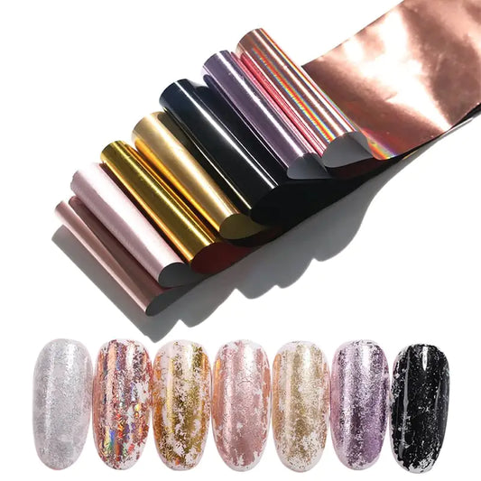 Seven-Colored Starry Nail Stickers Set