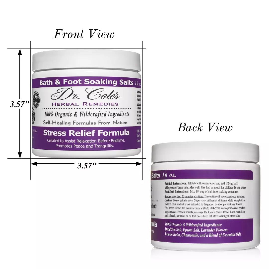 Dr. Cole's Stress Relief Soaking Salts SixPak