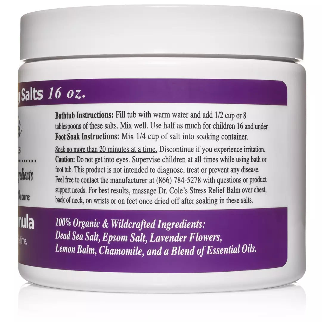 Dr. Cole's Stress Relief Soaking Salts SixPak
