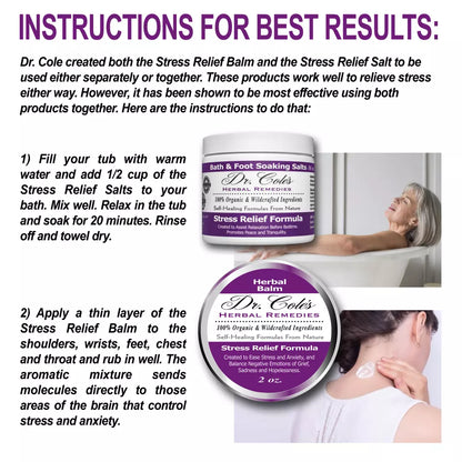 Dr. Cole's Stress Relief Soaking Salts SixPak